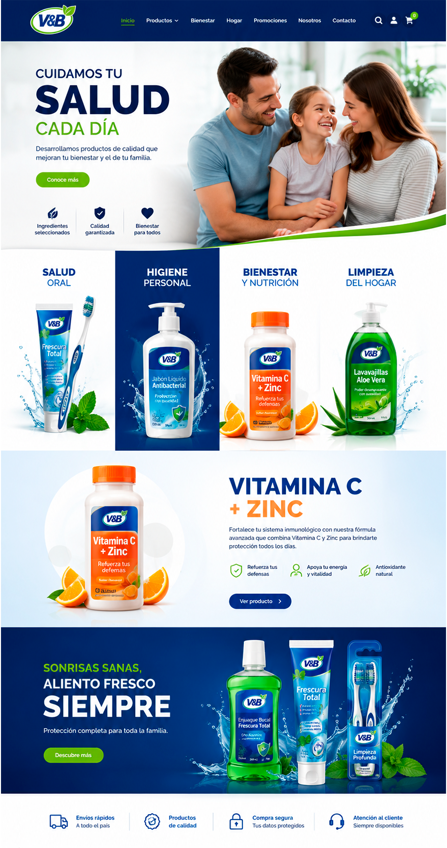 Sitio web V&B